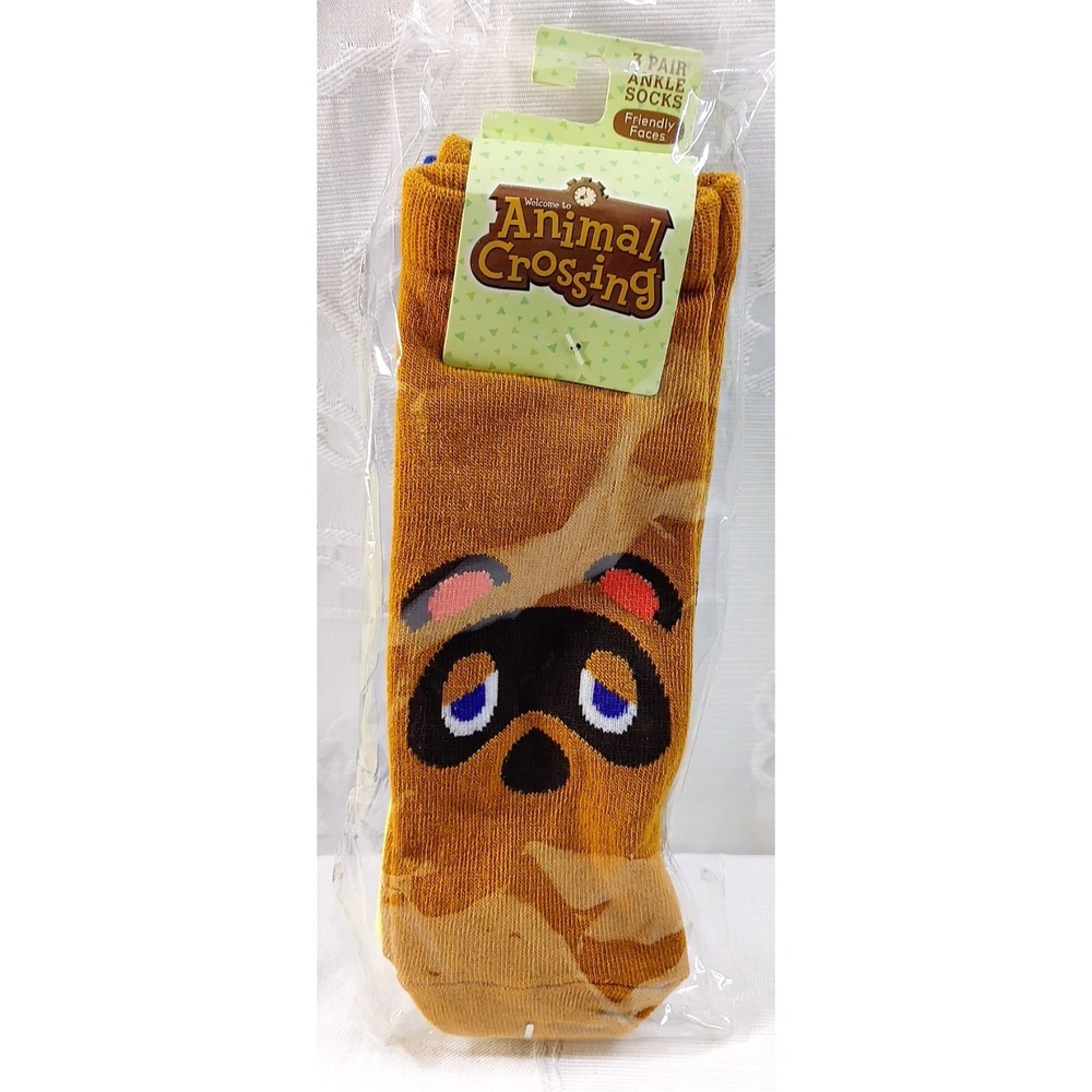 Animal Crossing New Horizons 3 Pair Ankle Socks Shoe Size Women 5-10 Men 5-8